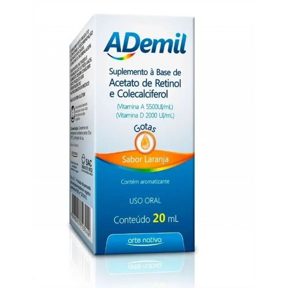ADEMIL 20 ML ORAL RETINOL+COLECALCIFEROL ARTE NATIVA