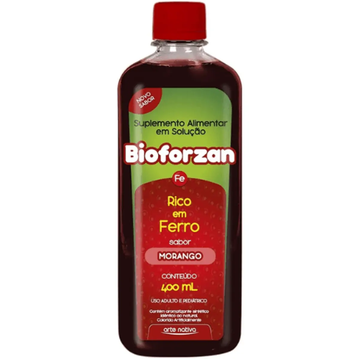 Bioforzan Rico em Ferro Sabor Morango 400ml - Arte Nativa