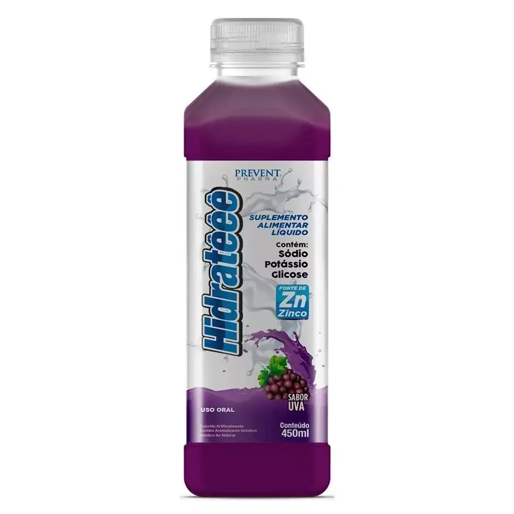 Hidrateee Uva 450 Ml Sodio+Tris+Pot+Zinco Vit Prevent Pharma
