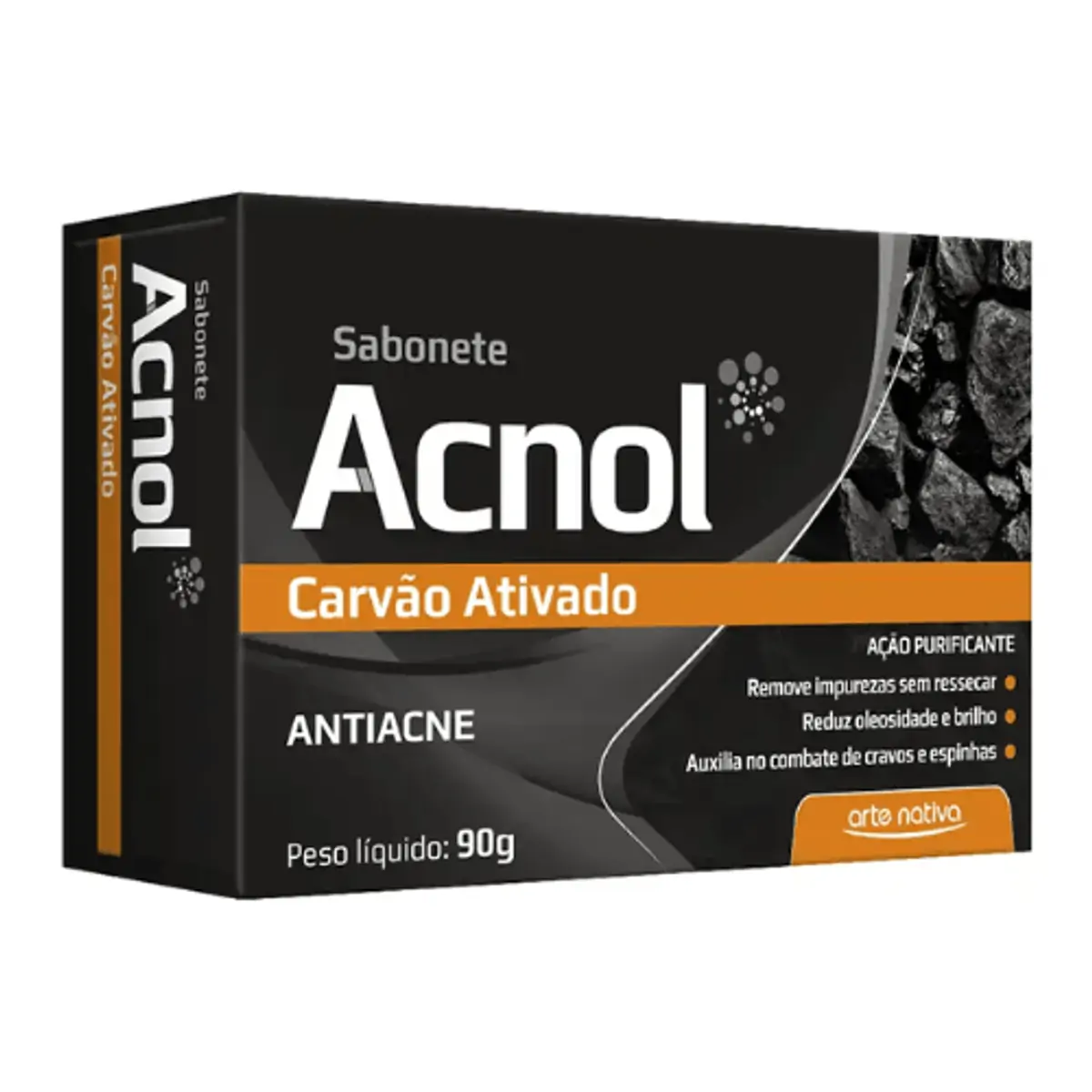 Acnol Sabonete Antiacne Carvão Ativado 90g - Arte Nativa
