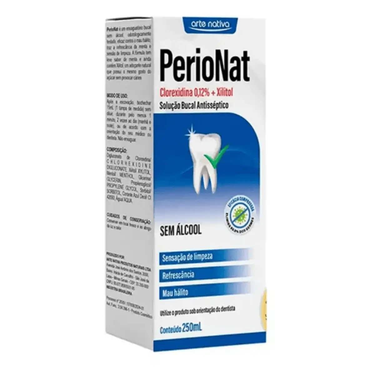 Perionat Solução Bucal Sem Alcool 250ml - Arte Nativa