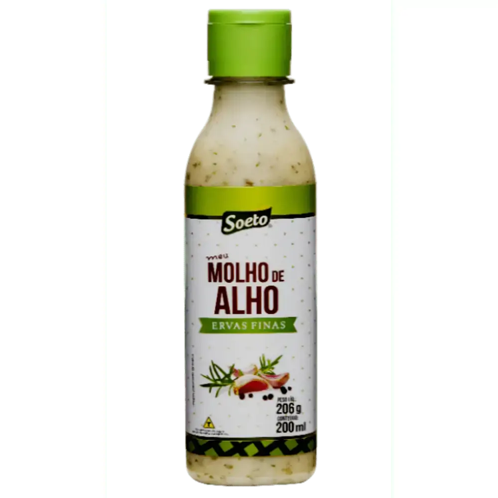 Molho Soeto Alho 200ml Ervas Finas