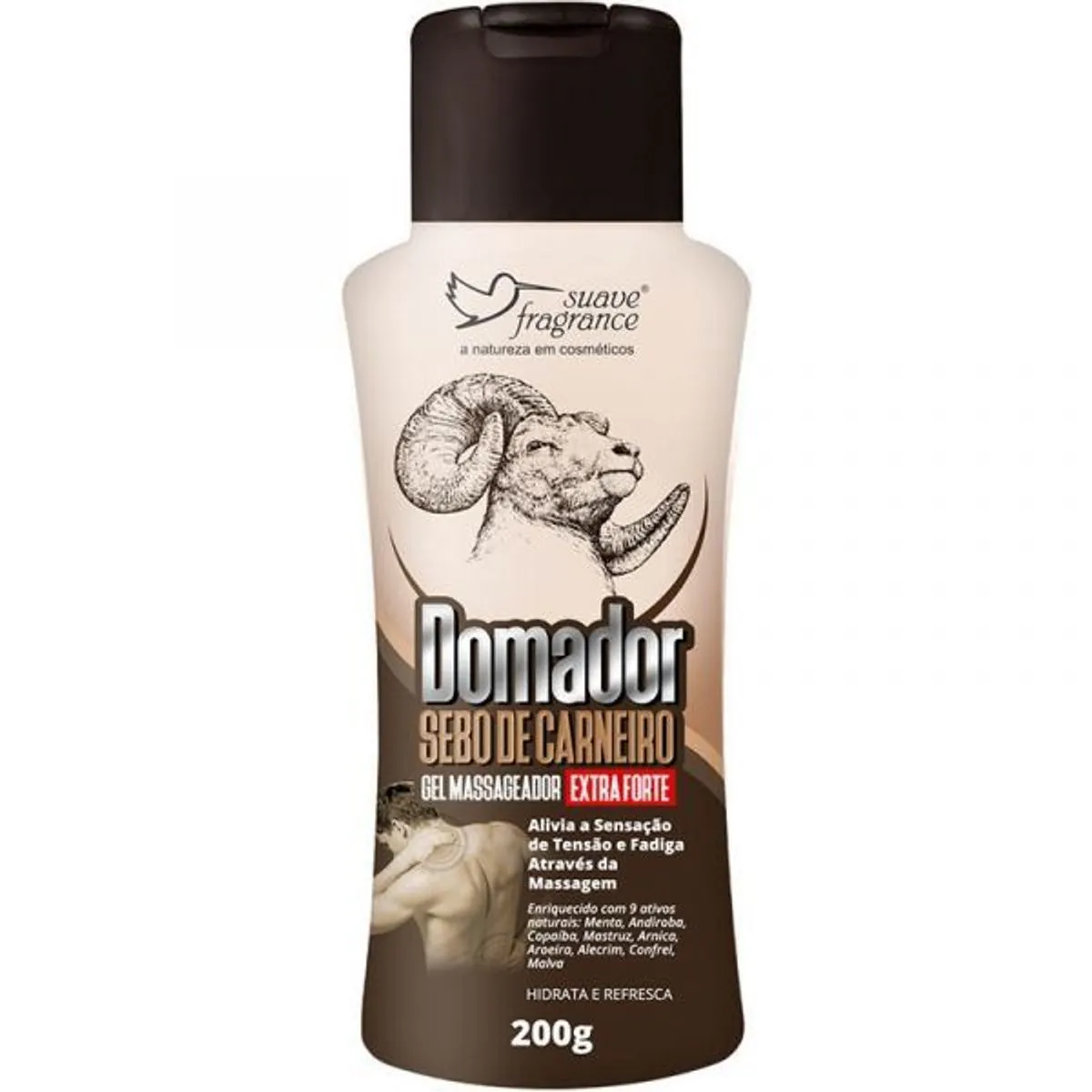 Domador Sebo De Carneiro Gel Massageador Extra Forte 200G Domador
