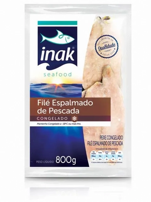 Peixe File De Pescada Espalmada Inak 800g