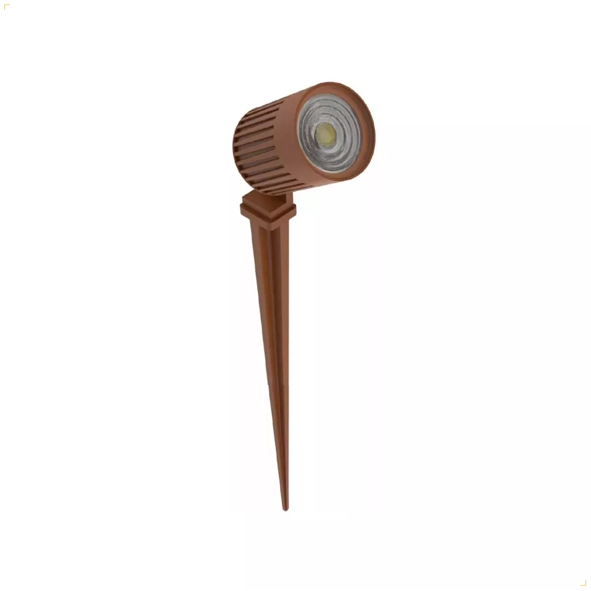Espeto P/ Jardim Refletor Led 6w Interlight Marrom