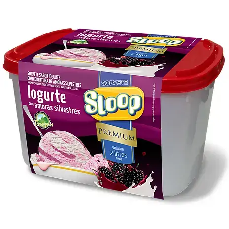 Sorvete Yogurte C/polpa Amora Sloop 2l