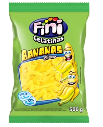 Bala De Gelatina Fini Banana