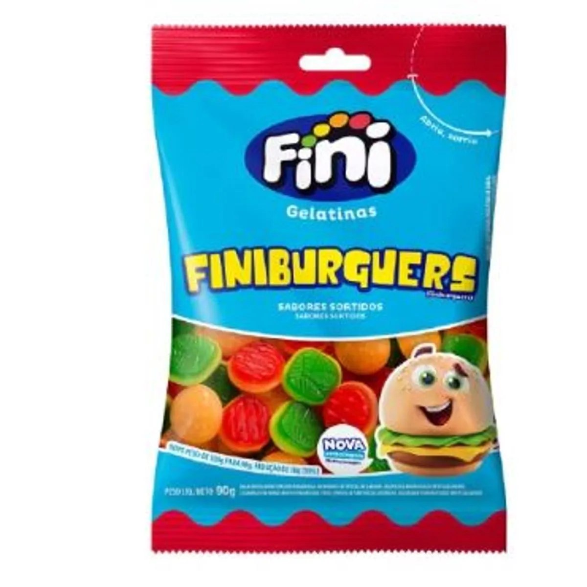 Bala de Gelatina Fini Finiburguers Sortidos 90g