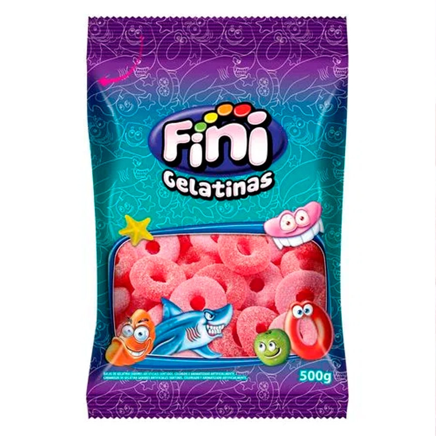 Bala Fini De Gelatina Morango