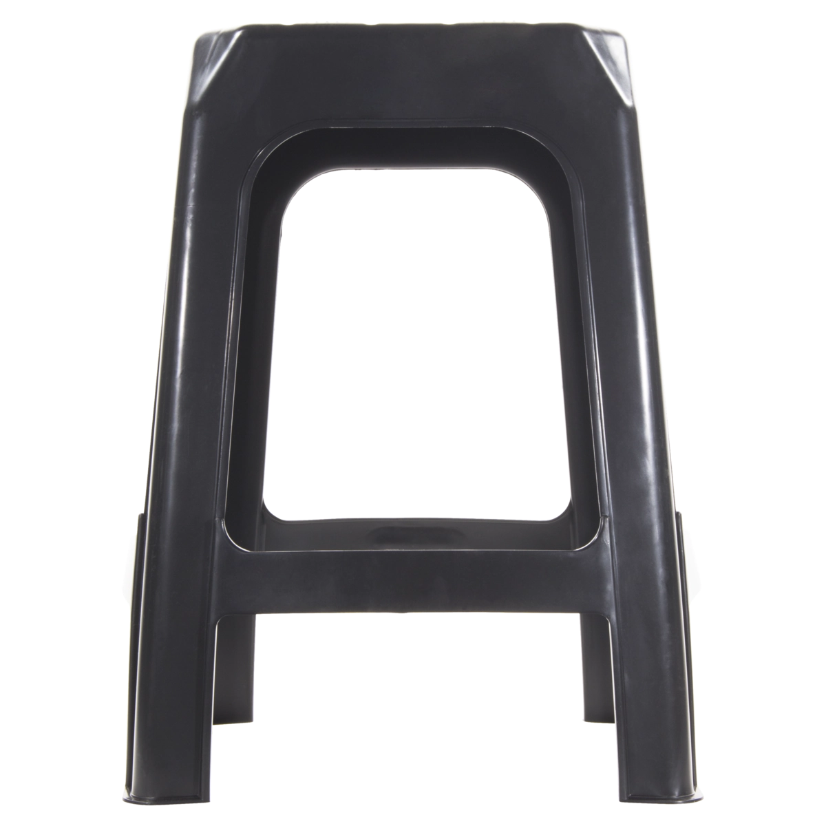 Banqueta Prática Preta Plástica Arqplast 35cm x 35cm x 45cm