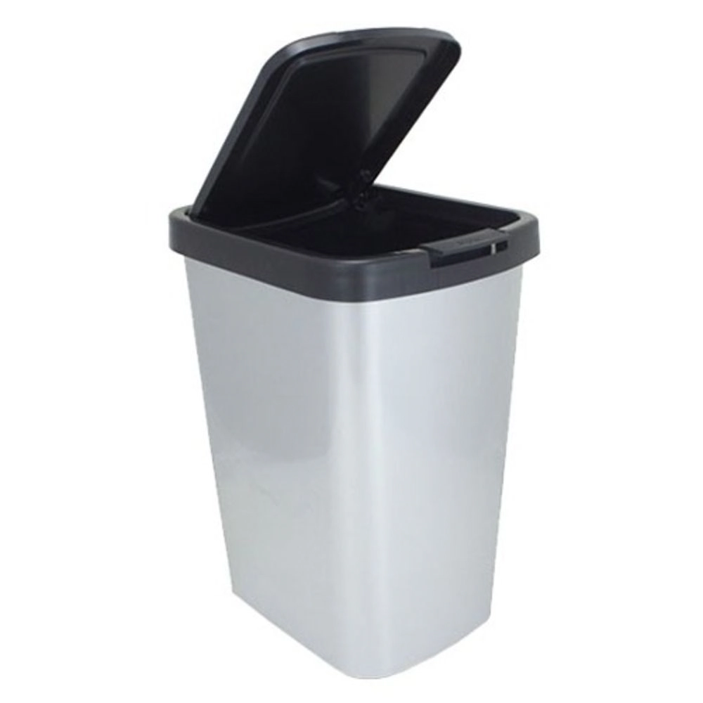 Lixeira Plastico Arqplast Click Label Inox 9l