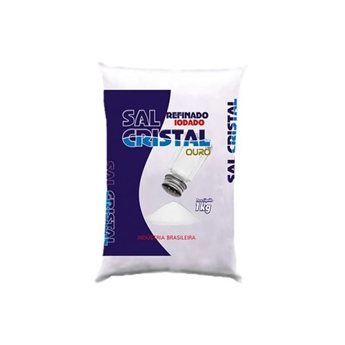 Sal Refinado Cristal Ouro Pacote 1kg