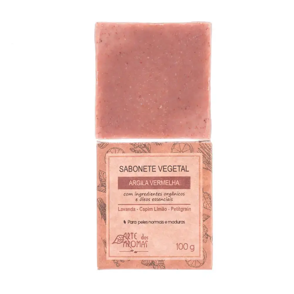 Arte Dos Aromas Sabonete Barra Argila Vermelha 100g