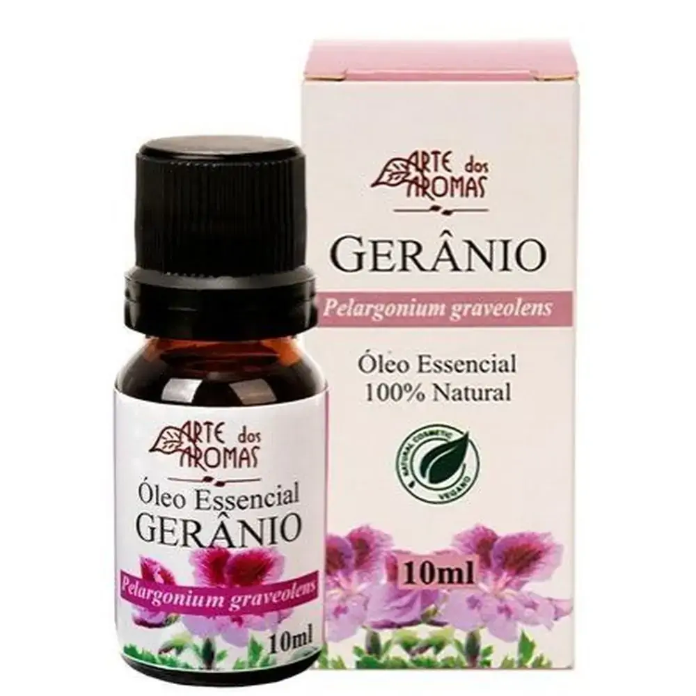 Oleo Essencial De Geranio 10ml Arte Das Aromas