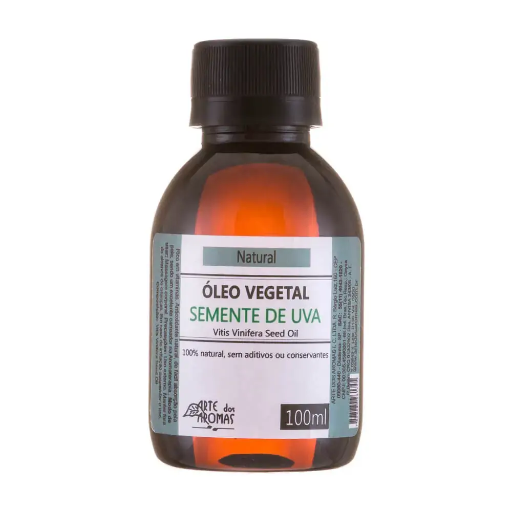 Oleo Vegetal Semente De Uva 100 Ml Arte Dos Aromas