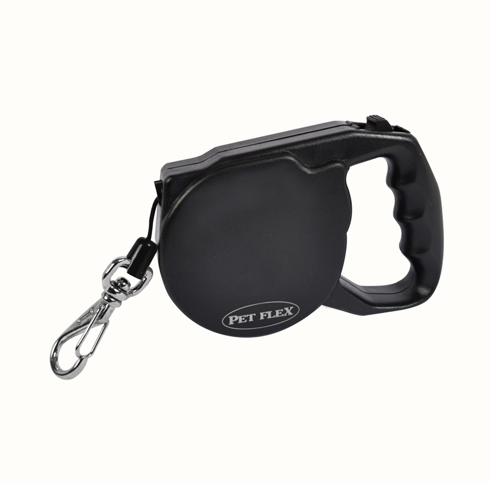 Guia Retratil 3mx15kg Preta Pet Flex