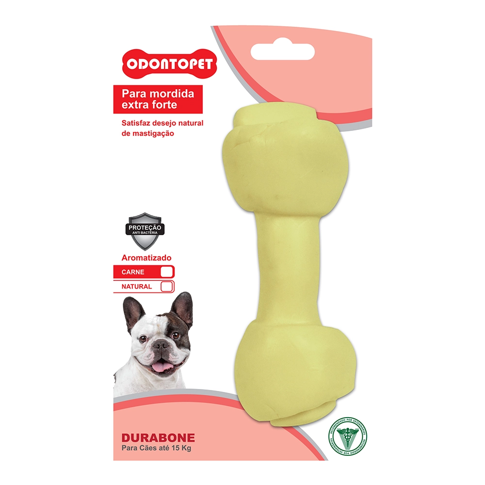 Brinquedo Osso Durabone Bege Odontopet Até 15kg