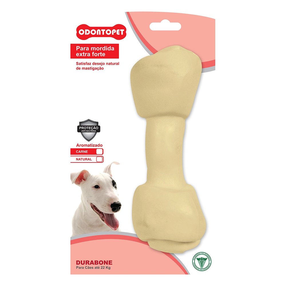 Brinquedo Osso Durabone Bege Odontopet Até 22kg