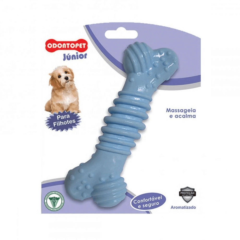 Brinquedo Osso Junior Odontopet Super Azul