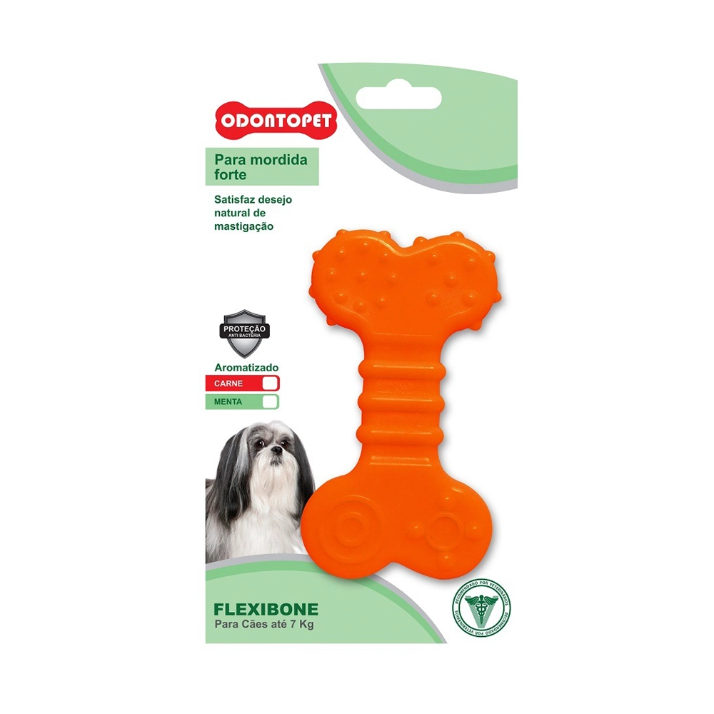 Brinquedo Osso Flexibone Flat Odontopet Até 7kg