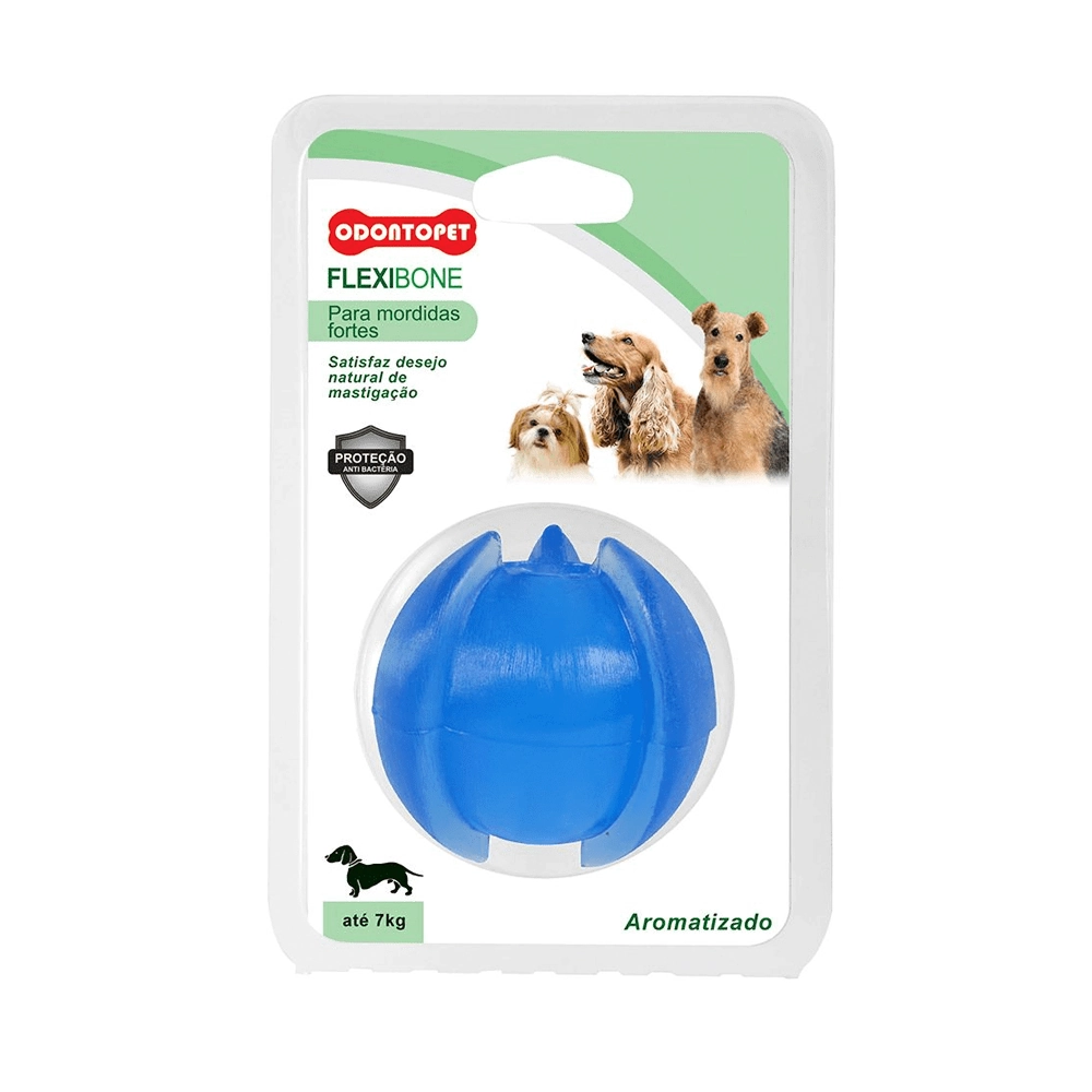 Bola Flexi Bone Laranja Odontopet Até 7kg