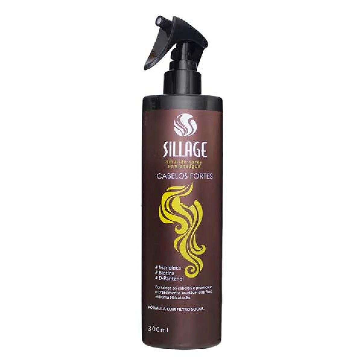Emulsão Spray Sem Enxágue Cabelos Fortes 300ml Sillage