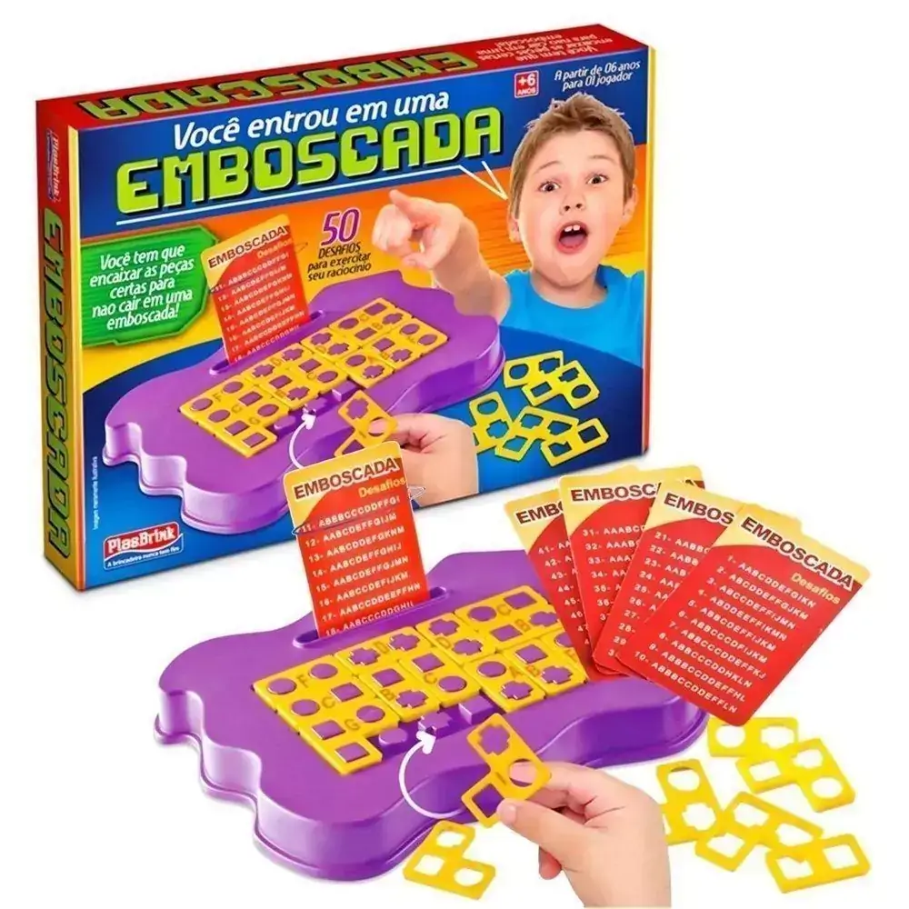 Jogo Tabuleiro Desafio Emboscada Didático Educativo