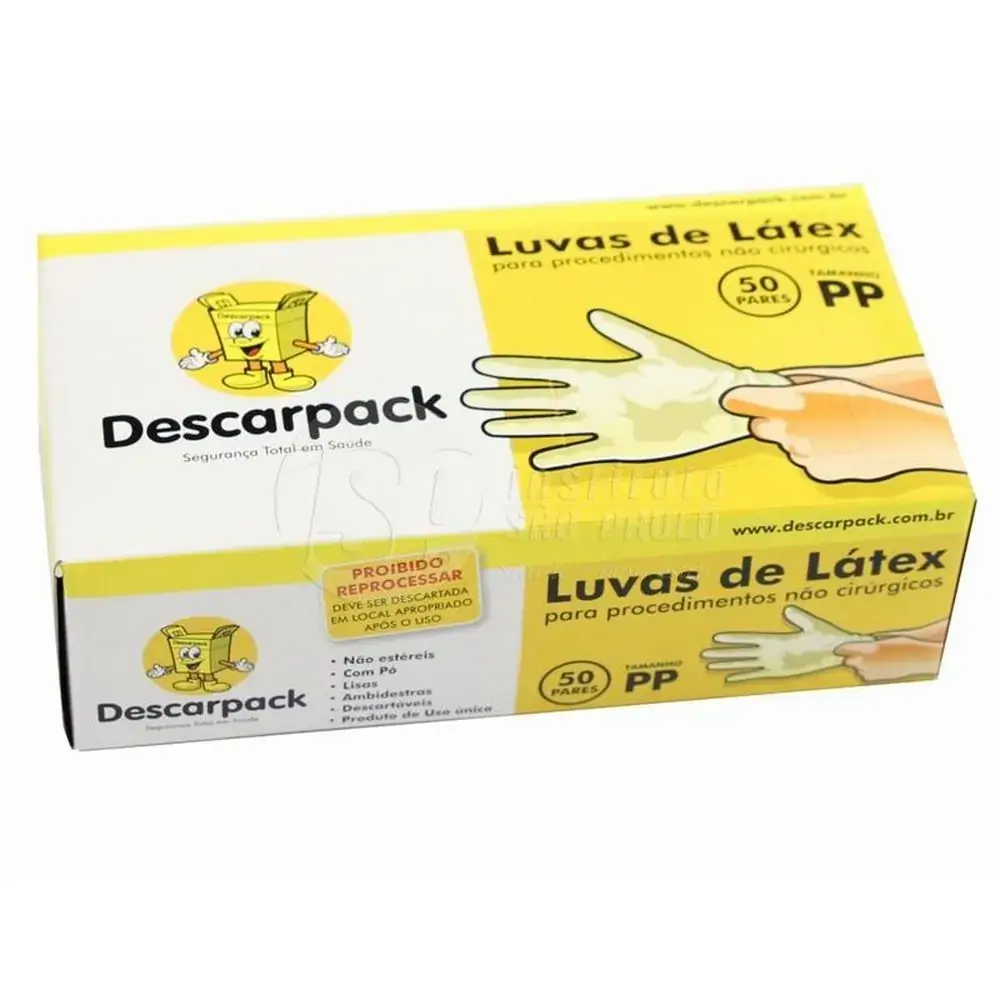 Luva Dercarpack 50 Pares Tam M