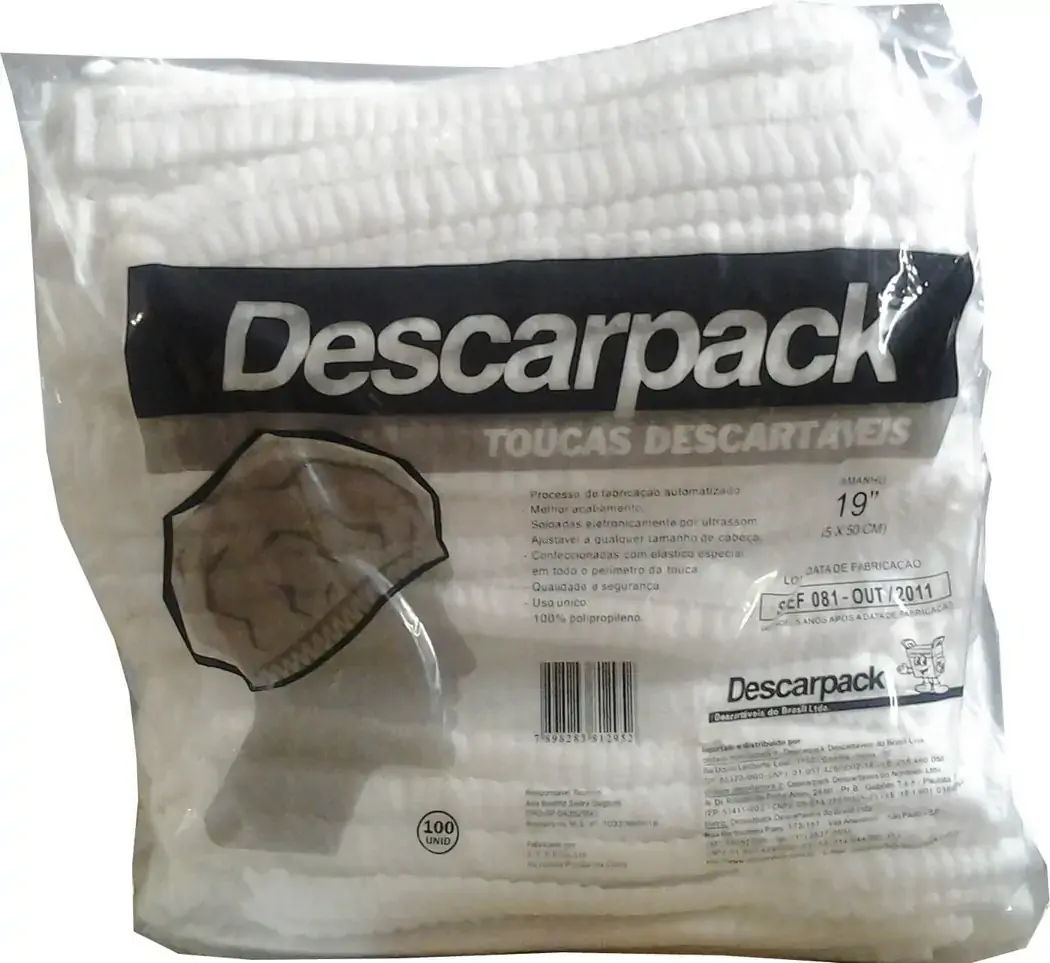 Touca Descartavel Branca Celast G 20 C/ 100