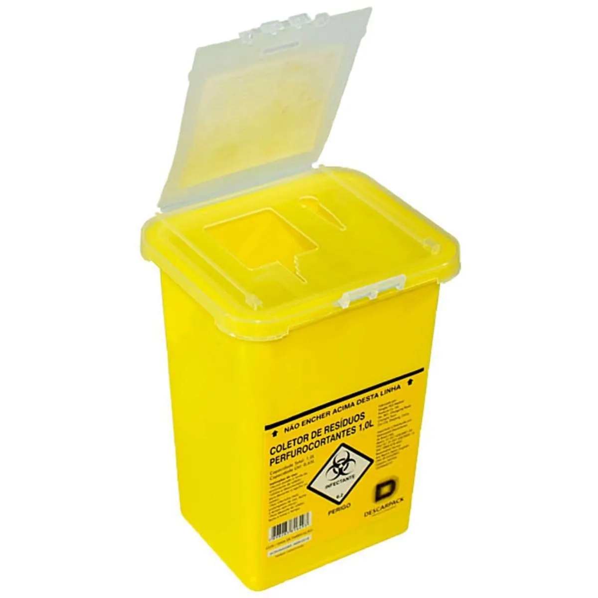 Coletor Rígido para Resíduos Perfurocortantes Descarpack - 1 Litro