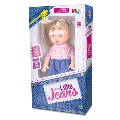 Boneca Milk Brinquedos Little Jeans Loira Ref.0321 Un