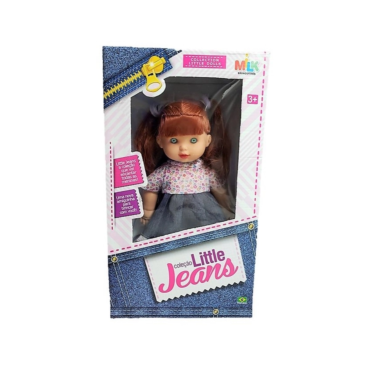 Brinq Boneca Col Little Jeans Ruiva