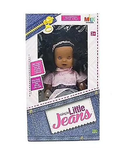Boneca Milk Brinquedos Little Jeans Negra Ref.0324 Un