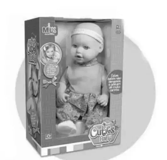 Boneca Cuties Baby Branca 31 Cm, Milk 328, +3 Anos - 127794