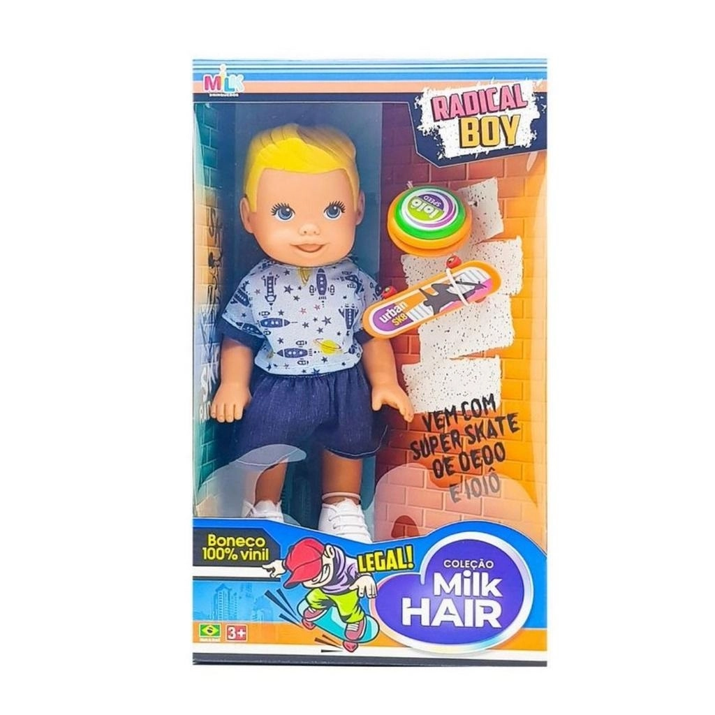 Brinq Milk Hair Boneco Radical Boy 0465