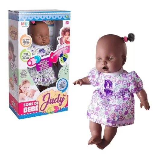 Boneca Bebe Judy Negra Ref 469