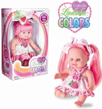 Brinquedo Boneca Lindinha C/tiara E Laco
