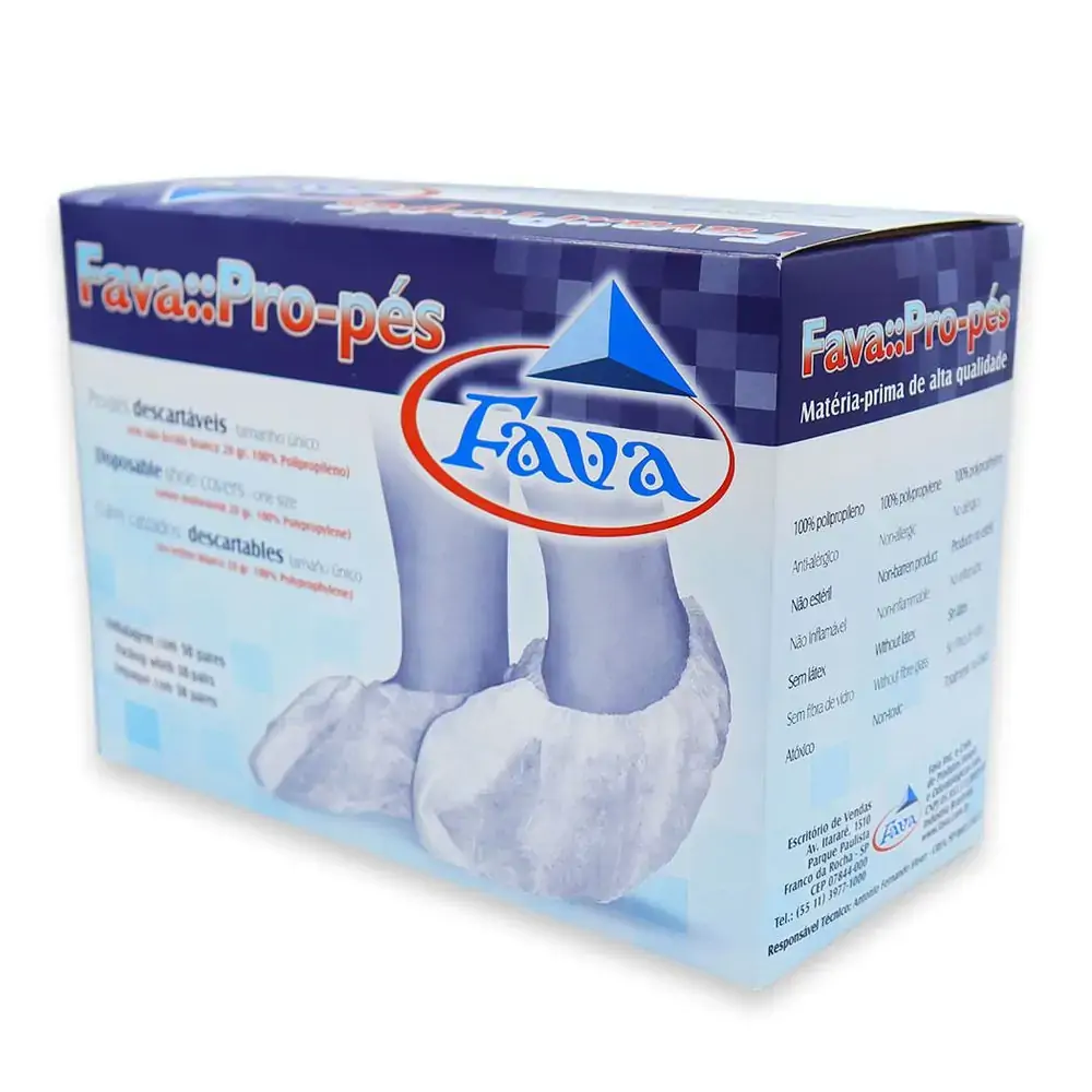 Propé simples Tamanho Único 20gr Branco com 50 pares - Fava