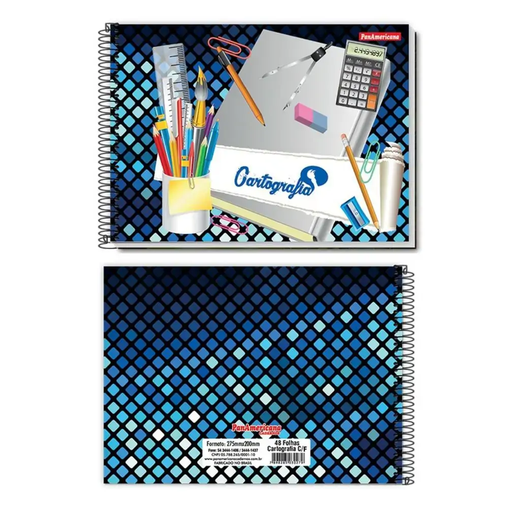 Caderno Cartografia 48f Tilibra