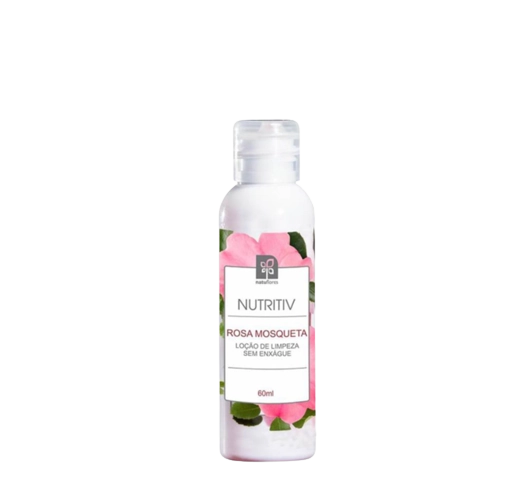 Locao Limpeza S/enxague 60ml Natuflores Rosa Mosqueta
