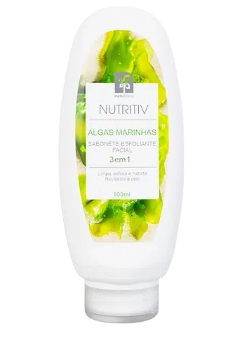 Sabonete Liquido Natuflores 100ml 3em1 Algas Marinhas