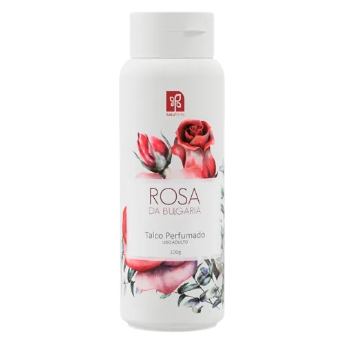 Talco Perfumado Natuflores 100g Rosa Da Bulgaria