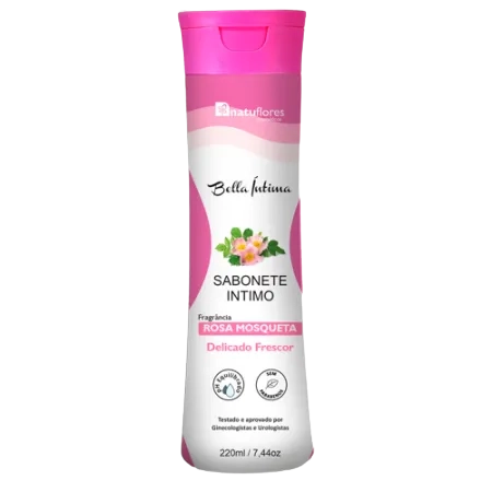 Sabonete Bella Intima Natuflores 220ml Rosa Mosqueta