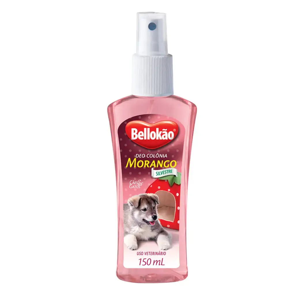 Colônia para Cães e Gatos Morango Bellokão 150ml