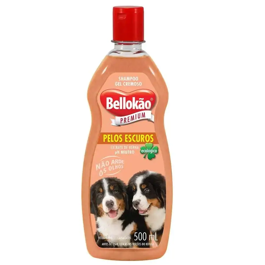 Shampoo Bellokão Pelos Escuros Para Cães E Gatos 500ml