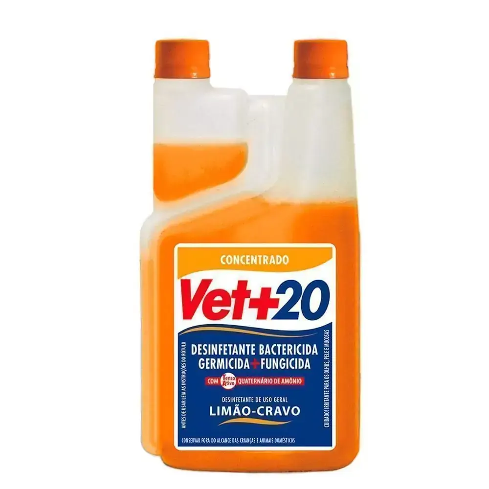 Desinfetante Bactericida Concentrado Vet+20 Limão Cravo 1L