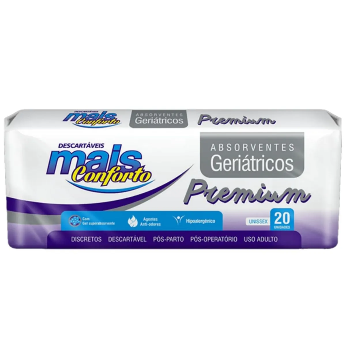Absorvente Geriátrico Premium Mais Conforto - 20 unidades
