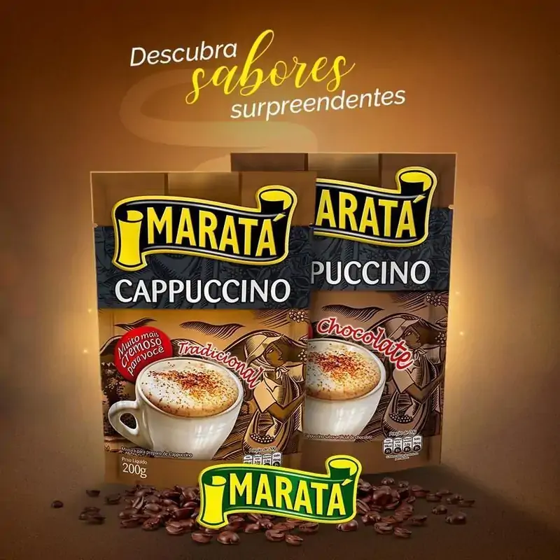 Cappuccino Solúvel Chocolate Maratá Sachê 200g