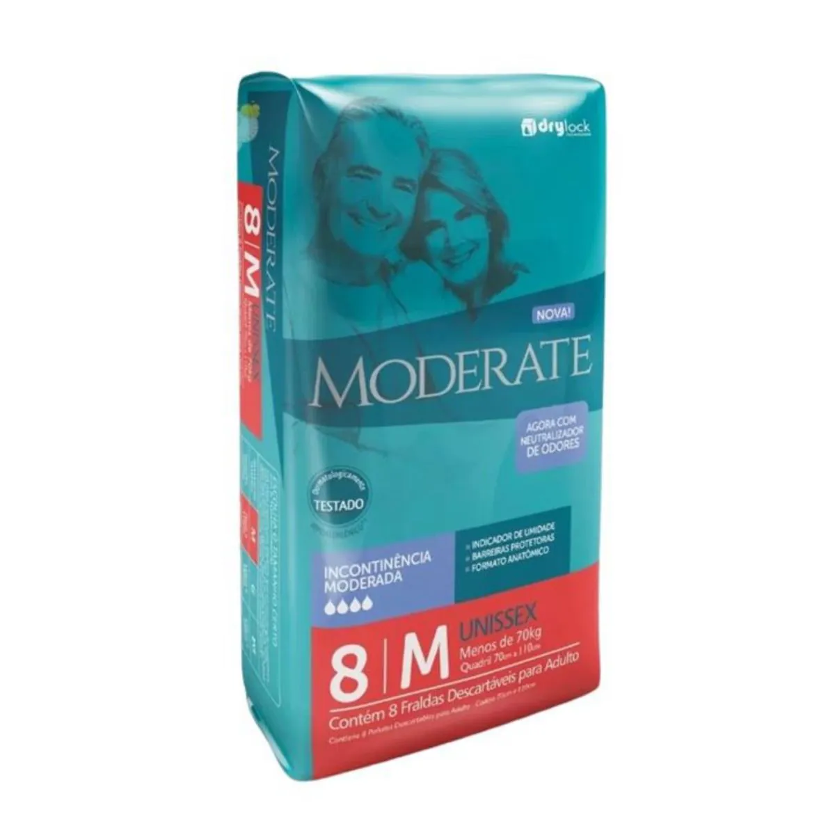 0300800 22029900 Fralda Geriatrica Moderate M C/8und