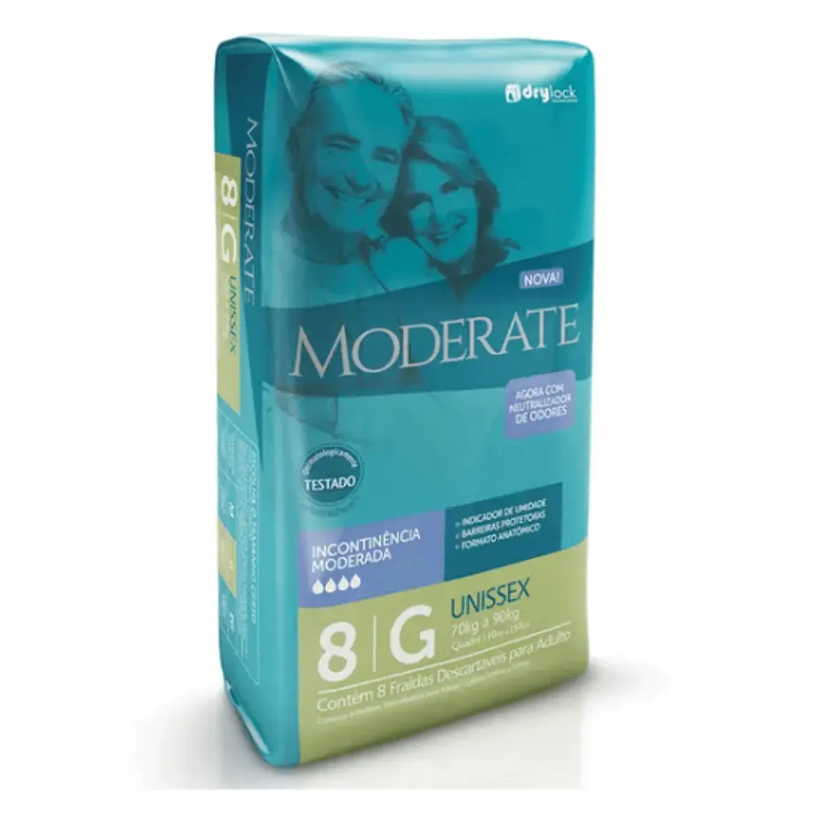 Fralda Geriatrica Moderate C/bar G 8un